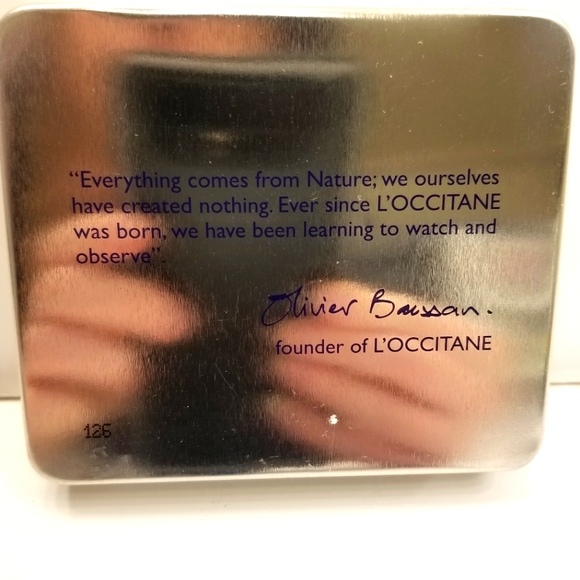 #856T L'Occitane Siver-tone Merci Tin - Picture 6 of 8